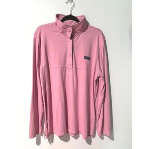 Simply Southern Collection Pullover XXL Pink Quarter Snap Elbow Patch Top